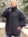 1.62KG Hand Knitted Mohair Sweater GRAY GRAPHITE C