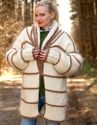 New Hand Knitted Mohair Coat, Ivory Beige Handmade