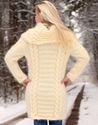 New Hand Knitted Mohair Sweater IVORY Dress Soft C