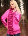 BN Gorgeous Hand Knitted Mohair Sweater Neon Pink 