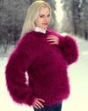 New Hand Knitted Mohair Sweater Fuzzy PURPLE FUCHS