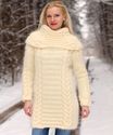 New Hand Knitted Mohair Sweater IVORY Dress Soft C