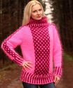 BN Gorgeous Hand Knitted Mohair Sweater Neon Pink 