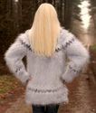BN Hand Knitted Mohair Sweater Soft Icelandic GRAY