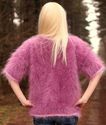 BN Hand Knitted Mohair Sweater PURPLE Spring Fuzzy