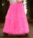 New Hand Knitted Mohair Skirt Fuzzy NEON PINK SKIR