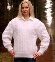 New Hand Knitted Mohair Sweater WHITE SPRING Fluff