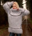 BN Hand Knitted Mohair Sweater Soft Icelandic GRAY