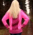 BN Gorgeous Hand Knitted Mohair Sweater Neon Pink 