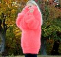 New Hand Knitted Mohair Sweater Fuzzy Cowlneck NEO
