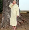 2.28 KG hand knitted mohair sweater robe, fuzzy th