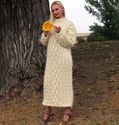 2.28 KG hand knitted mohair sweater robe, fuzzy th
