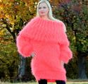 New Hand Knitted Mohair Sweater Fuzzy Cowlneck NEO