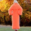 GORGEOUS hand knitted mohair sweater robe fuzzy th