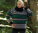 NEW Hand Knitted Soft Mohair Sweater Fuzzy Nordic 