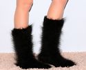 New Hand knitted mohair sweater socks FUZZY soft B