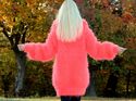 New Hand Knitted Mohair Sweater Fuzzy Cowlneck NEO