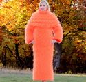 GORGEOUS hand knitted mohair sweater robe fuzzy th