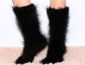 New Hand knitted mohair sweater socks FUZZY soft B