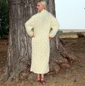 2.28 KG hand knitted mohair sweater robe, fuzzy th