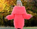 New Hand Knitted Mohair Sweater Fuzzy Cowlneck NEO