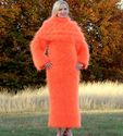 GORGEOUS hand knitted mohair sweater robe fuzzy th