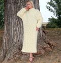 2.28 KG hand knitted mohair sweater robe, fuzzy th