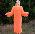 GORGEOUS hand knitted mohair sweater robe fuzzy th