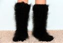 New Hand knitted mohair sweater socks FUZZY soft B