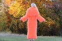 GORGEOUS hand knitted mohair sweater robe fuzzy th