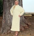 2.28 KG hand knitted mohair sweater robe, fuzzy th