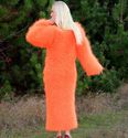 GORGEOUS hand knitted mohair sweater robe fuzzy th