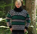 NEW Hand Knitted Soft Mohair Sweater Fuzzy Nordic 