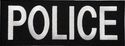 POLICE White Letters 4X11 patch w/ Velcro, FREE SH