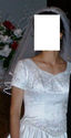 Wedding Gown Size 4-6P Heavy Embroidery, Modest Bo