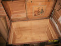 MID 19TH CENT ANTIQUE DOME-TOP TRUNK SIGNED BY OWN