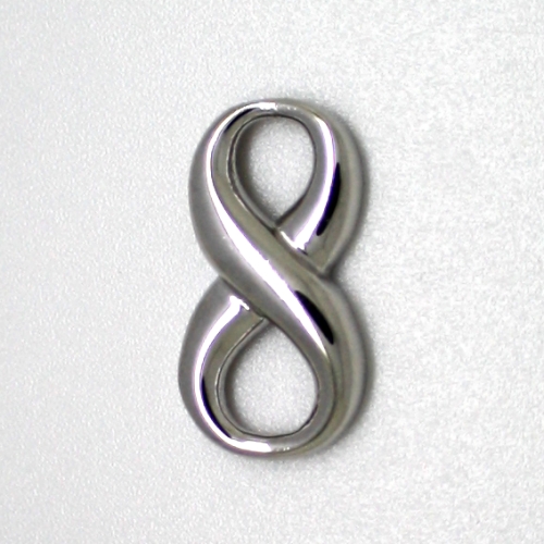 small Solid Sterling Silver INFINITY connector silver infinity symbol eternity