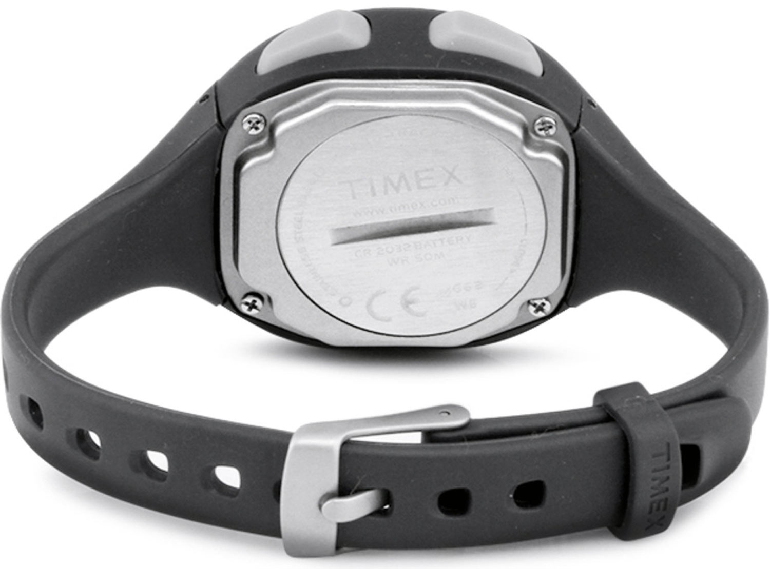 New TIMEX T5K486 Digital Health Tracker Sport Womens Watch Black rubber