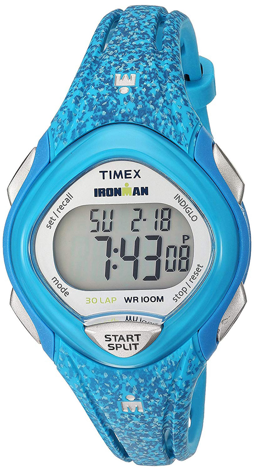 Timex Ironman TW5M08800 Women's Digital Sport Watch Blue Purple Resin