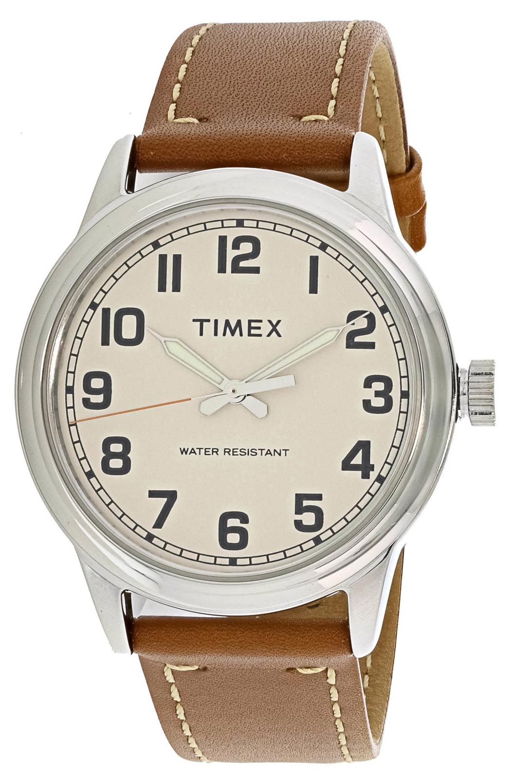 Timex TW2R22700 New England Men's Analog Watch Brown Leather Strap