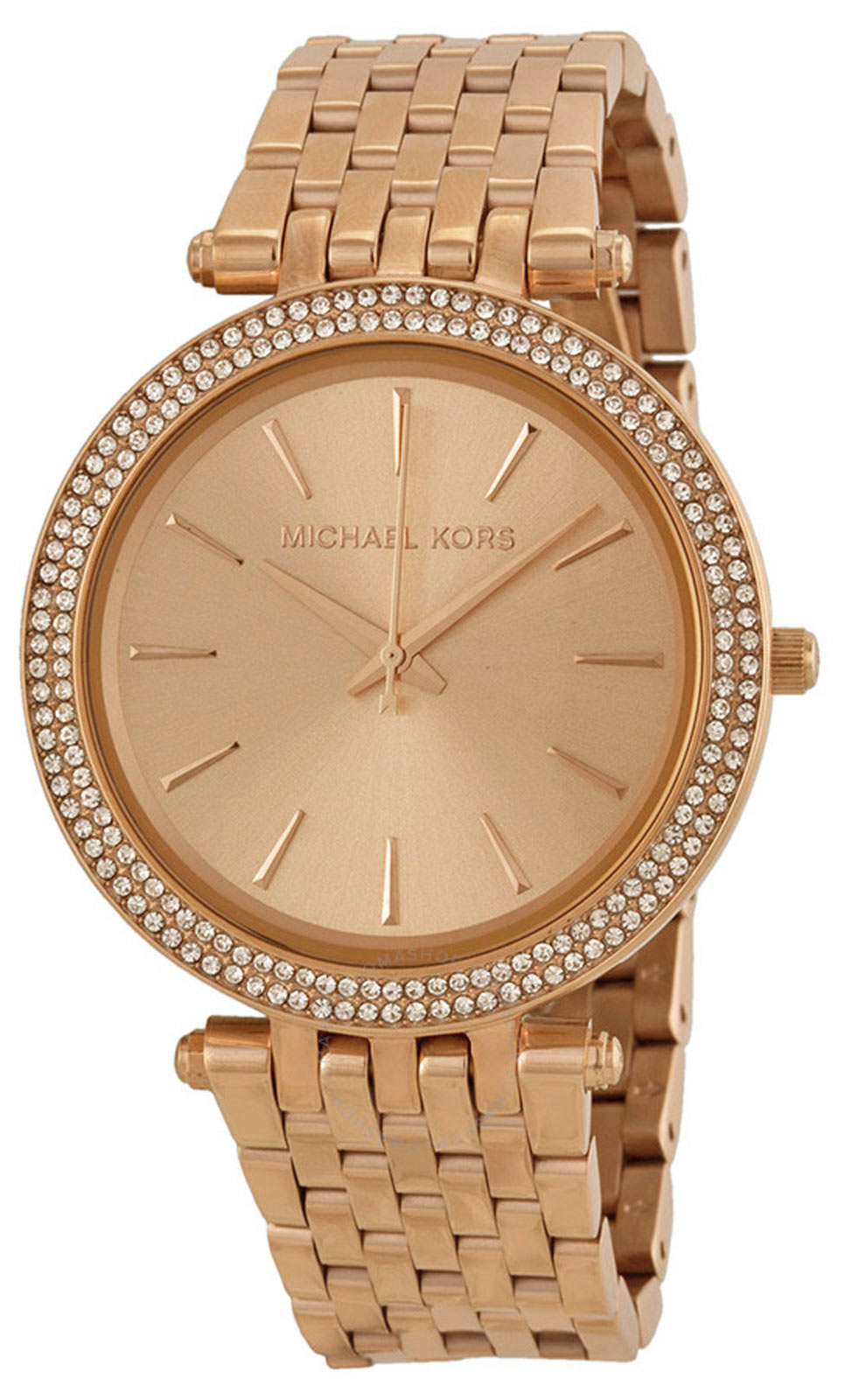 michael kors darci rose gold plated bracelet watch & bangle