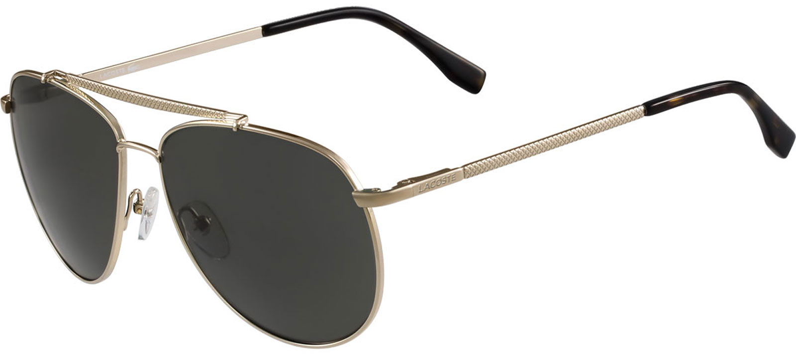 Lacoste L177SP714 Men's GoldTone Metal Sunglasses Green Polarized