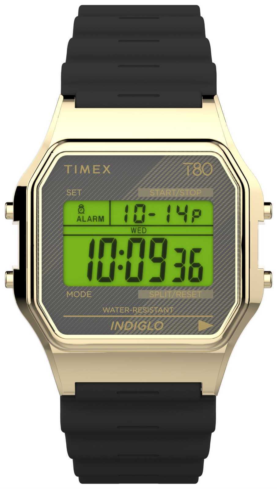 Timex T80 TW2V41000 Unisex Digital Chronograph Watch Black