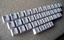 37 PBT white key caps with Sub dye Rainbow color l