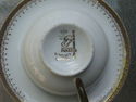 LIMOGES FRANCE  PARADIS TEA CUP AND SAICER GOLD TR