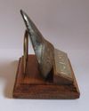 MEGALODON SHARK TOOTH STAND GOLD ENGRAVED PLAQUE 4