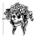 DAY OF THE DEAD SKULL GIRL VINYL STICKER DECAL wal