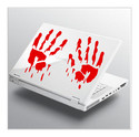 BLOODY HANDS LAPTOP VINYL STICKER DECAL skin xbox 