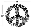 PEACE SIGN VINYL DECAL sticker wall art decor car 