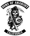 LARGE SONS OF ANARCHY VINYL DECAL STICKER  WALL CA